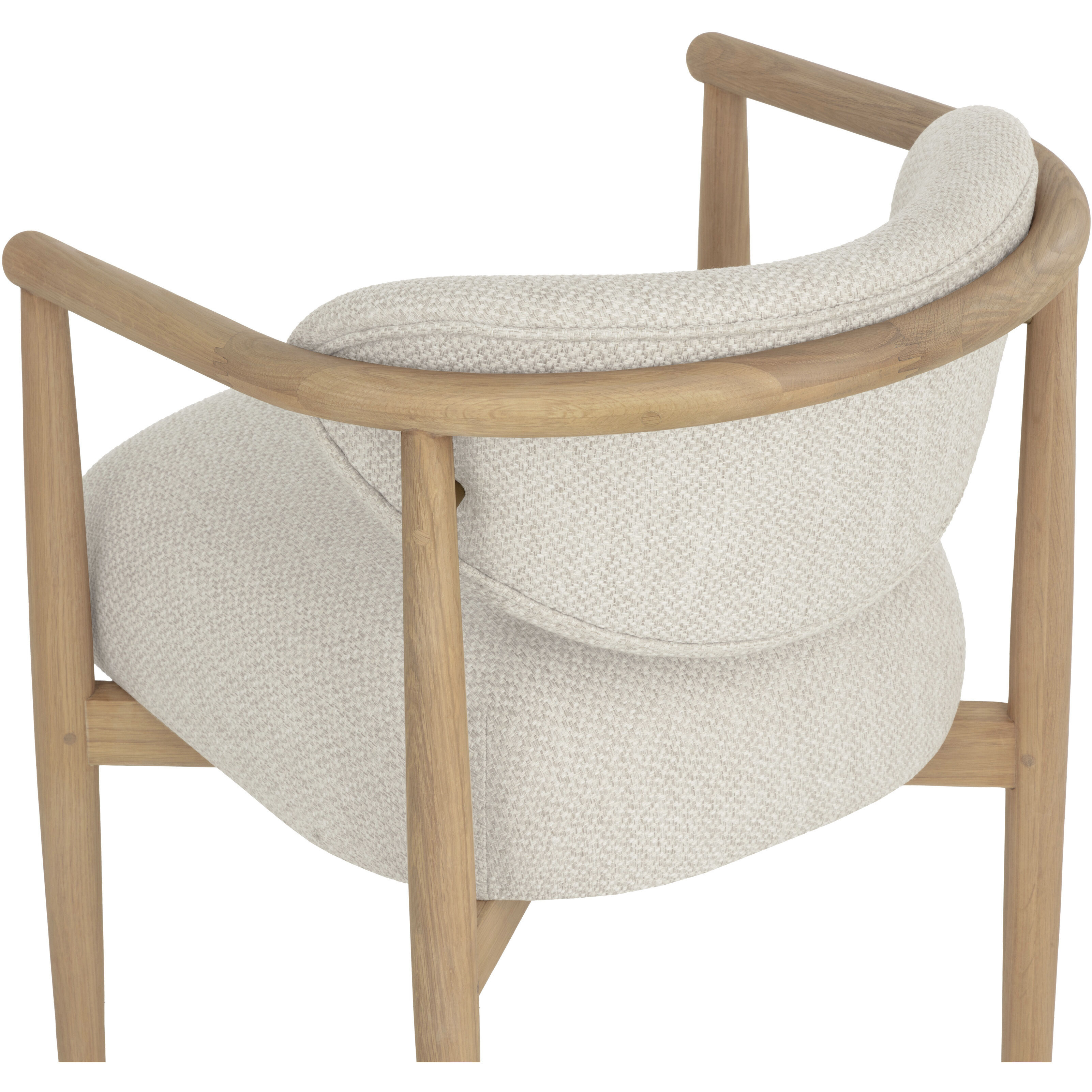 Sigrid Light Oak / Monument Oatmeal Dining Armchair